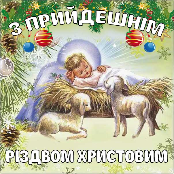 З прийдешнім різдвом христовим, листівка с наступаючим різдвом